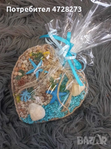 Сърце от кафени зърна с цветя или свещичка за 8-ми Март, снимка 6 - Подаръци за жени - 53538344