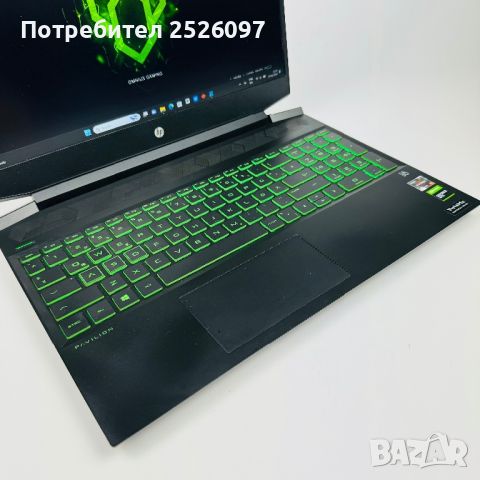 HP Gaming 15,6” IPS 144Hz/Ryzen 5 5600H 16MB/NVIDIA GTX 1650/512 NVMe, снимка 4 - Лаптопи за игри - 46240201