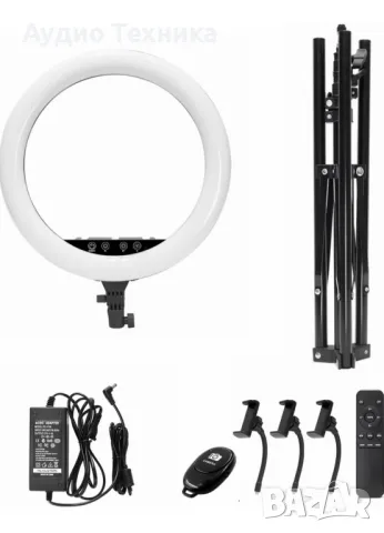 WISAMIC 18 инчова LED лампа със статив със сензорно и дистанционно управление , снимка 3 - Лед осветление - 50099166