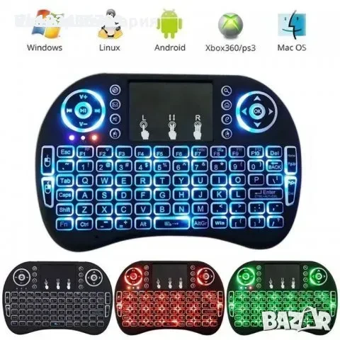Смарт-Безжична клавиатура с TouchPad. смартфон, компютър,TV box, смарт TV