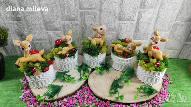 Аранжировка със Сърнички и скандинавски мъх!!, снимка 8 - Декорация за дома - 51308863