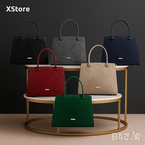 Елегантна дамска чанта с релефен дизайн – стил и практичност в едно. Различни цветове, снимка 10 - Чанти - 52572021