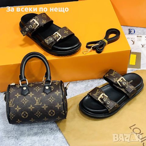 Дамски чехли Louis Vuitton Код D159 - Различни цветове, снимка 2 - Чехли - 46418291