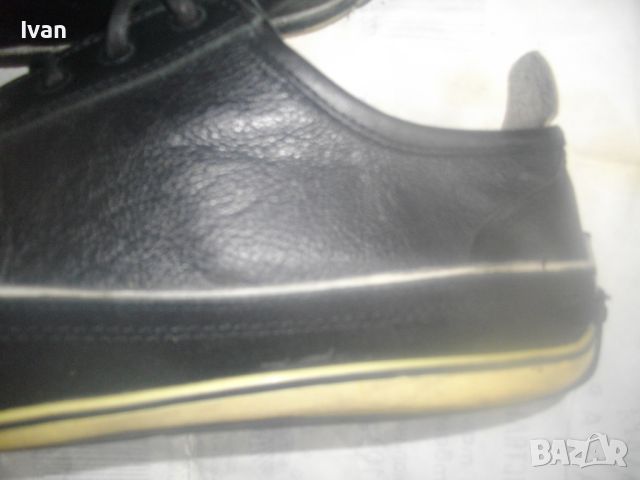 №44-Мъжки Черни Спортни Обувки Маратонки Естествена Кожа-Унгарски-Почти Нови-ОТЛИЧНИ-Стелка 275мм, снимка 5 - Спортни обувки - 45820448