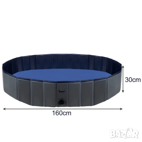 Басейн за куче / Кучешки басейн / Сгъваем басейн за кучета - 160x30см, снимка 2 - За кучета - 50580844