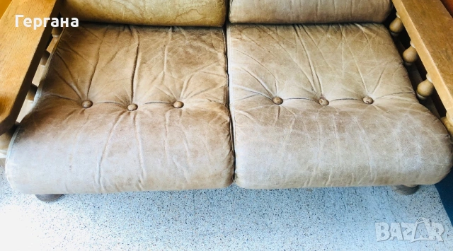 Диван естествена кожа, снимка 4 - Дивани и мека мебел - 53930677