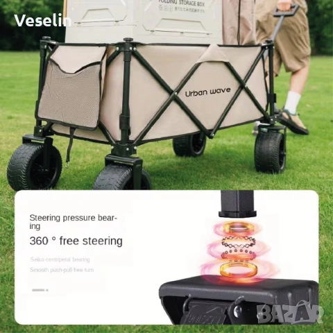 Тежкотоварна, универсална, сгъваема, транспортна количка, снимка 6 - Други стоки за дома - 53148836