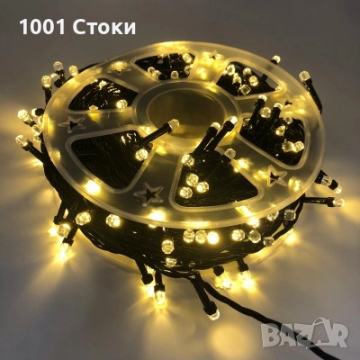 50метра Коледни Лампи Верига LED Кристален Диод