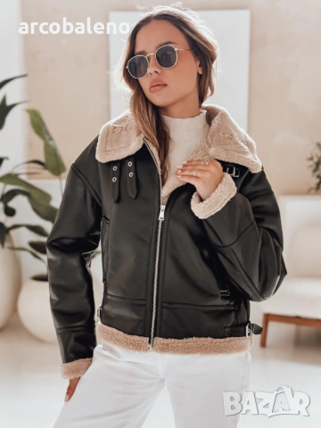 Дамско кожено яке SHEREB, 2цвята , снимка 2 - Якета - 47710028