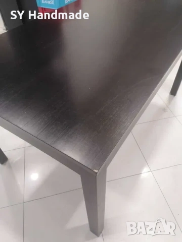 Трапезни маси IKEA – 7 бр., черни, 130×80 см, снимка 3 - Маси - 53510773