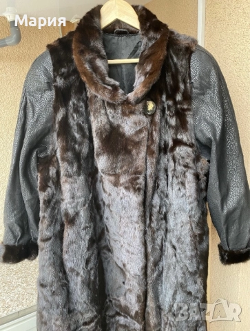 Дамско палто от норка (Nerz), кафяво, без забележки, снимка 3 - Палта, манта - 52506367