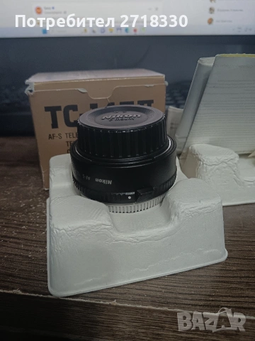 Продавам телеконвертор Nikon AF-S TC-14E II, снимка 3 - Обективи и филтри - 53663364