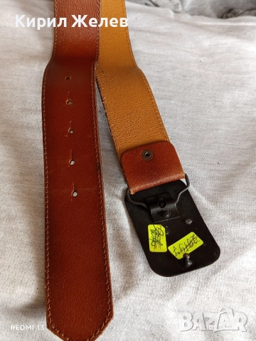 Стилен мъжки кожен колан TRUSSARDI JEANS модерен дизайн 46923, снимка 5 - Колани - 51892722