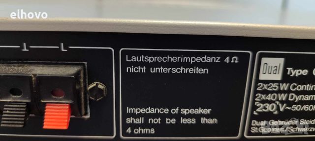 Стерео усилвател Dual CV1150, снимка 8 - Ресийвъри, усилватели, смесителни пултове - 46241343