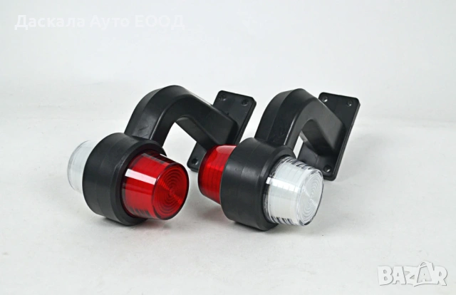 1бр. Maxi габарит, криво ЛЕД LED рогче НЕОН светлина, червено/бяло, 24V, снимка 4 - Аксесоари и консумативи - 53665272