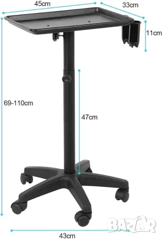 Фризьорска количка Табла за инструменти фризьорски салон, стилист, снимка 2 - Маси - 47078081