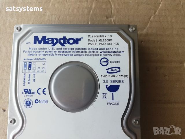 Хард диск Maxtor DiamondMax 10 6L250R0 250GB IDE Ultra ATA133, снимка 2 - Твърди дискове - 45684132