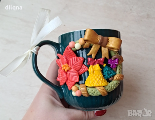 Чаши и буркани с декорация от полимерна глина