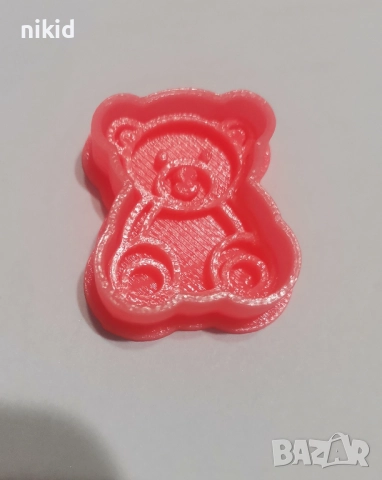 Мече  малък пластмасов резец форма фондан тесто бисквитки