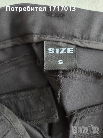 Дамски черен панталон с елегантна кройка, снимка 3 - Панталони - 51744730