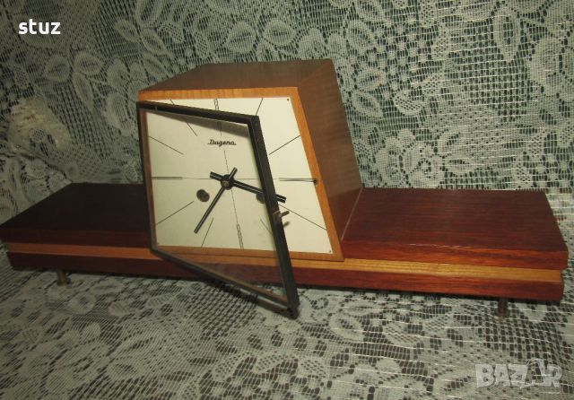 Настолен, каминен часовник Dugena, механичен, снимка 4 - Антикварни и старинни предмети - 45843637
