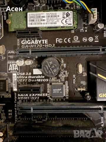 Дънна платка GIGABYTE H170-HD  DDR3 и  Процесор i5-6600K и рам 16gb, снимка 3 - Твърди дискове - 40828774