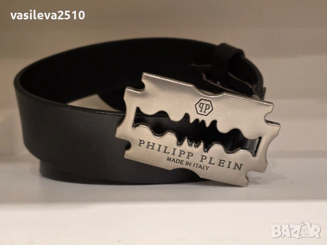 Philipp Plein оригинален мъжки колан от естествена кожа 