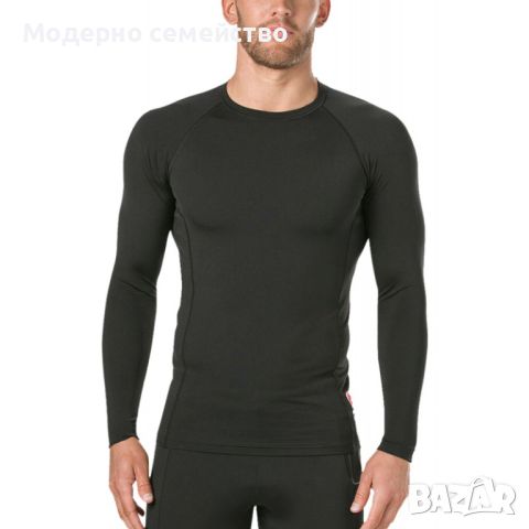 Мъжка блуза speedo boom long sleeve rash top black red, снимка 1 - Блузи - 46702759