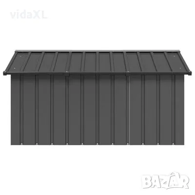 vidaXL Кучешка къща антрацит 116,5x153x81,5 см поцинкована стомана（SKU:171541）, снимка 4 - Други - 48496591