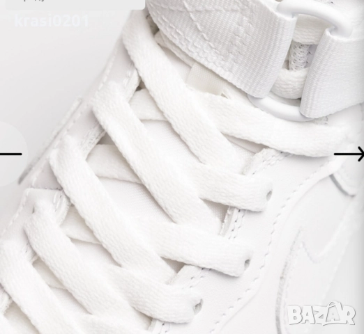 Оригинални кецове на Nike air force 1! Естествена кожа, 38, снимка 7 - Детски боти и ботуши - 51910319