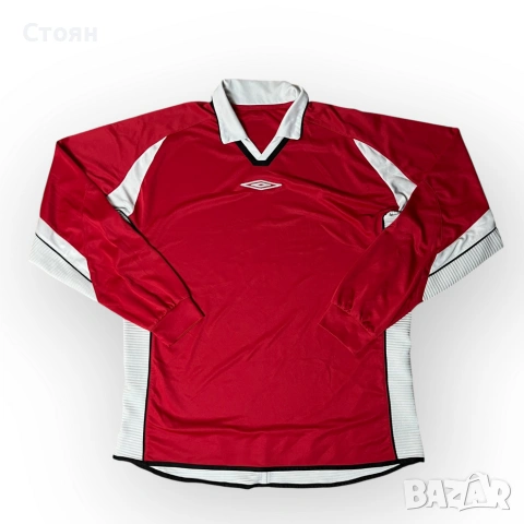 Umbro Vintage 00's Y2K Center Logo Sport Long Sleeve Polo Shirt