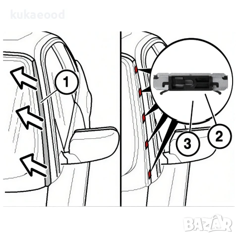 Комплект крепежни скоби за челно стъкло на BMW X5 E70, снимка 4 - Части - 54053975