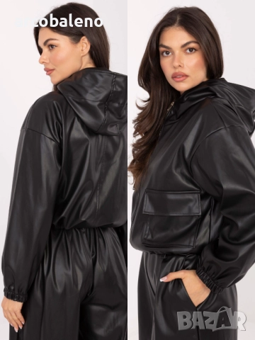 Късо дамско яке от еко кожа, 5цвята , снимка 10 - Якета - 52132094