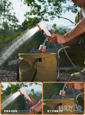 Преносен душ за баня, кухня или балкон, снимка 3 - Душове - 54219394