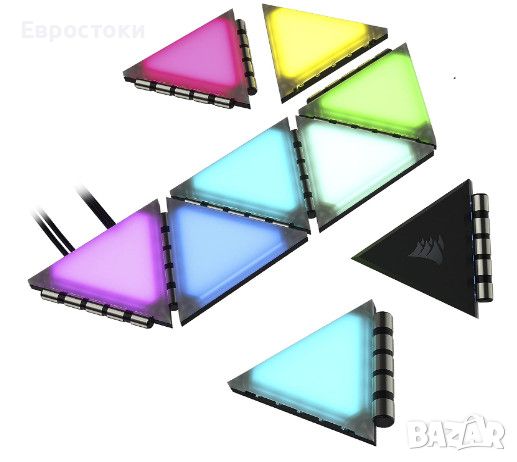 Осветителни панели за кутия Corsair iCUE LC100 Case Accent Lighting Panels, снимка 3 - Други - 45594126