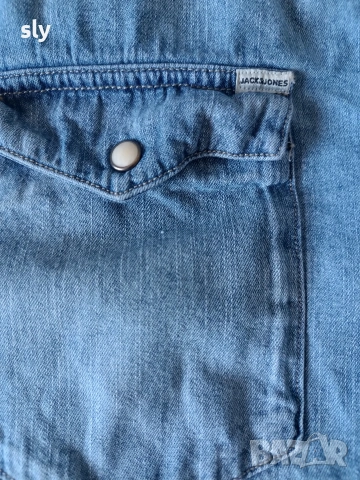 Дънкова риза Jack & Jones , снимка 4 - Ризи - 53802336