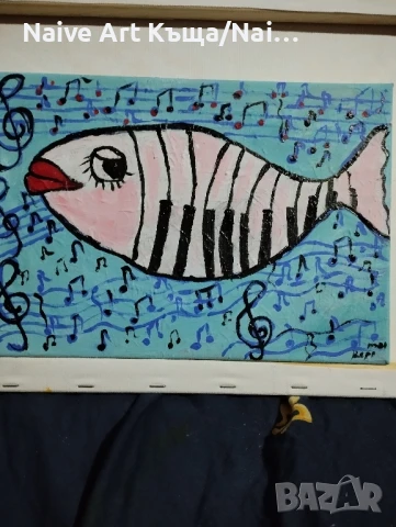 Картина платно маслени акрилни бои размер ш.32 /в.22, снимка 2 - Картини - 51304447