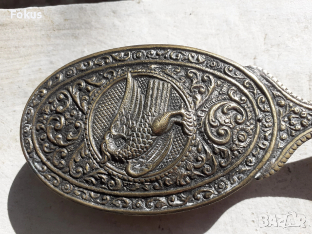 Стара антикварна четка за дрехи бронз, снимка 2 - Антикварни и старинни предмети - 54282404