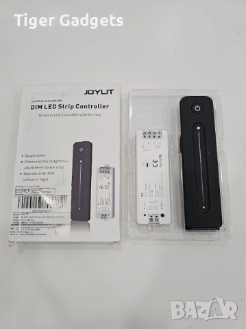 JOYLIT LED димер с дистанционно DC 5–36V 8A безжичен RF контрол за LED лента, снимка 4 - Други - 54219493