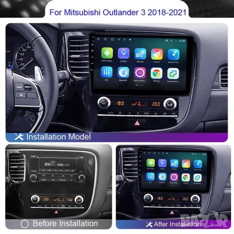 Мултимедия, за Mitsubishi Outlander 3, Двоен дин, Навигация, Андроид дисплей, плеър, екран, Android, снимка 3 - Аксесоари и консумативи - 42829669