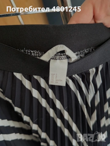 Плисирана пола H&M с геометричен принт, снимка 3 - Поли - 54241332