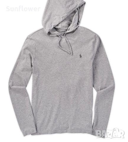 Мъжка сива блуза /тениска/суичър с качулка Polo Ralph Lauren, размер S  , снимка 2 - Блузи - 51870622
