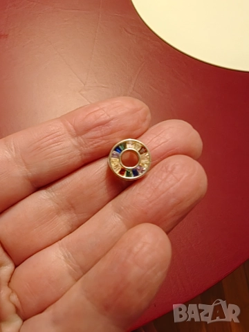 Сребърна висулка дъга, снимка 2 - Колиета, медальони, синджири - 52469417