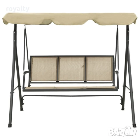 Градинска люлка с навес, антрацит и пясък , снимка 6 - Градински мебели, декорация  - 51222388