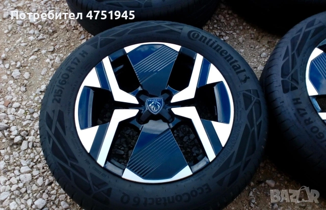 Джанти с Гуми 215 60 17 Peugeot , снимка 2 - Гуми и джанти - 53880062