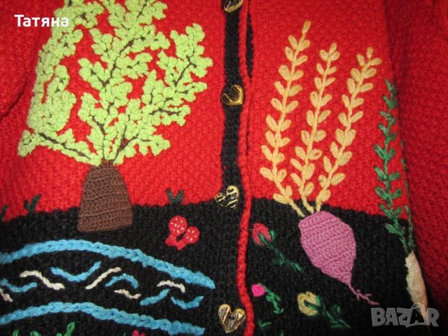 ПУЛОВЕР   И ЖИЛЕТКА -ръчно плетиво, снимка 5 - Блузи с дълъг ръкав и пуловери - 12566834