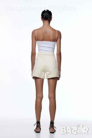 Zara дънкови къси панталони/бермуди, размер 40/М, снимка 4 - Къси панталони и бермуди - 51013227