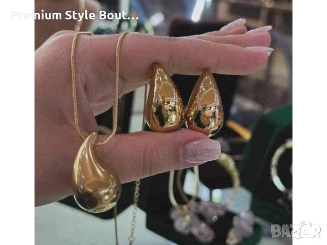 комплект колие и обеци от медицинска стомана 