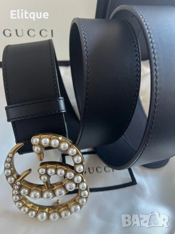 колан от естествена кожа в кутия 4см Gucci 