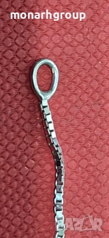 Златна верижка с висулка 18к /бяло злато/, снимка 8 - Колиета, медальони, синджири - 52164324